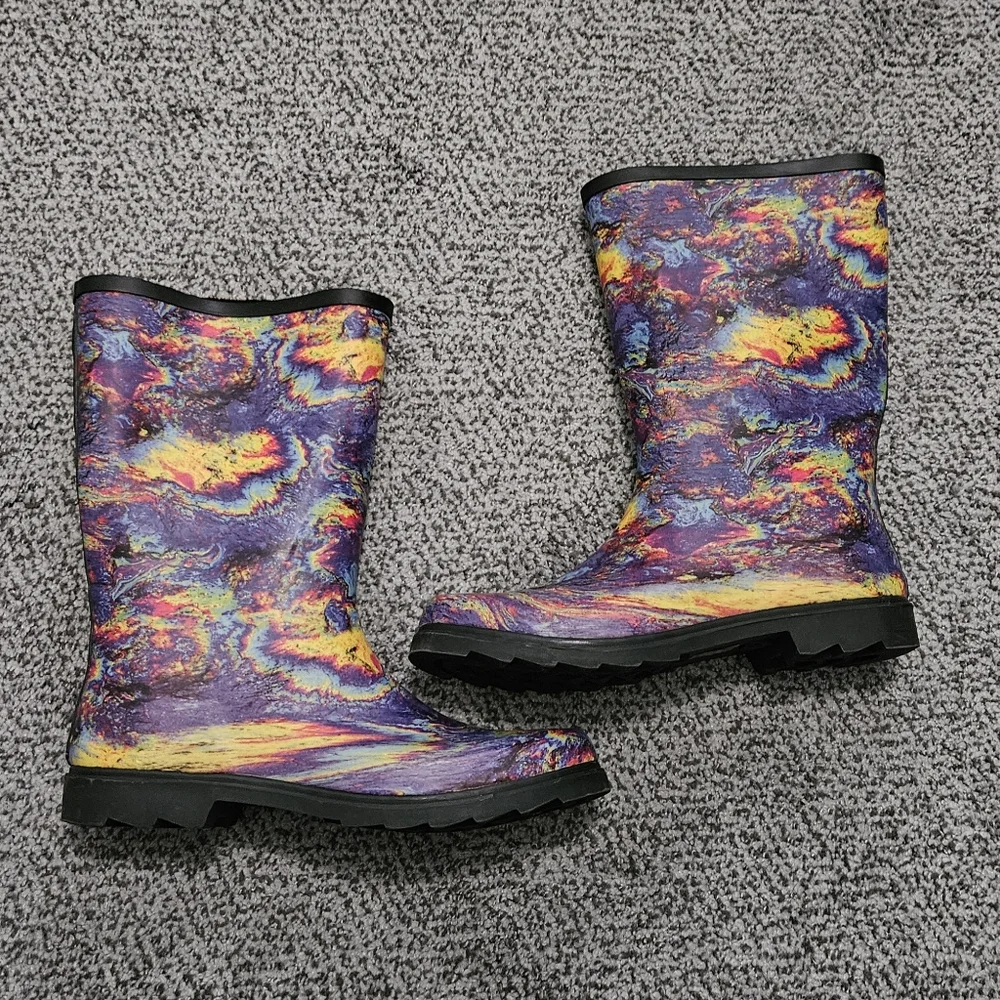 Sale: Mens Tie-Dye High Rain Boots - Size 13